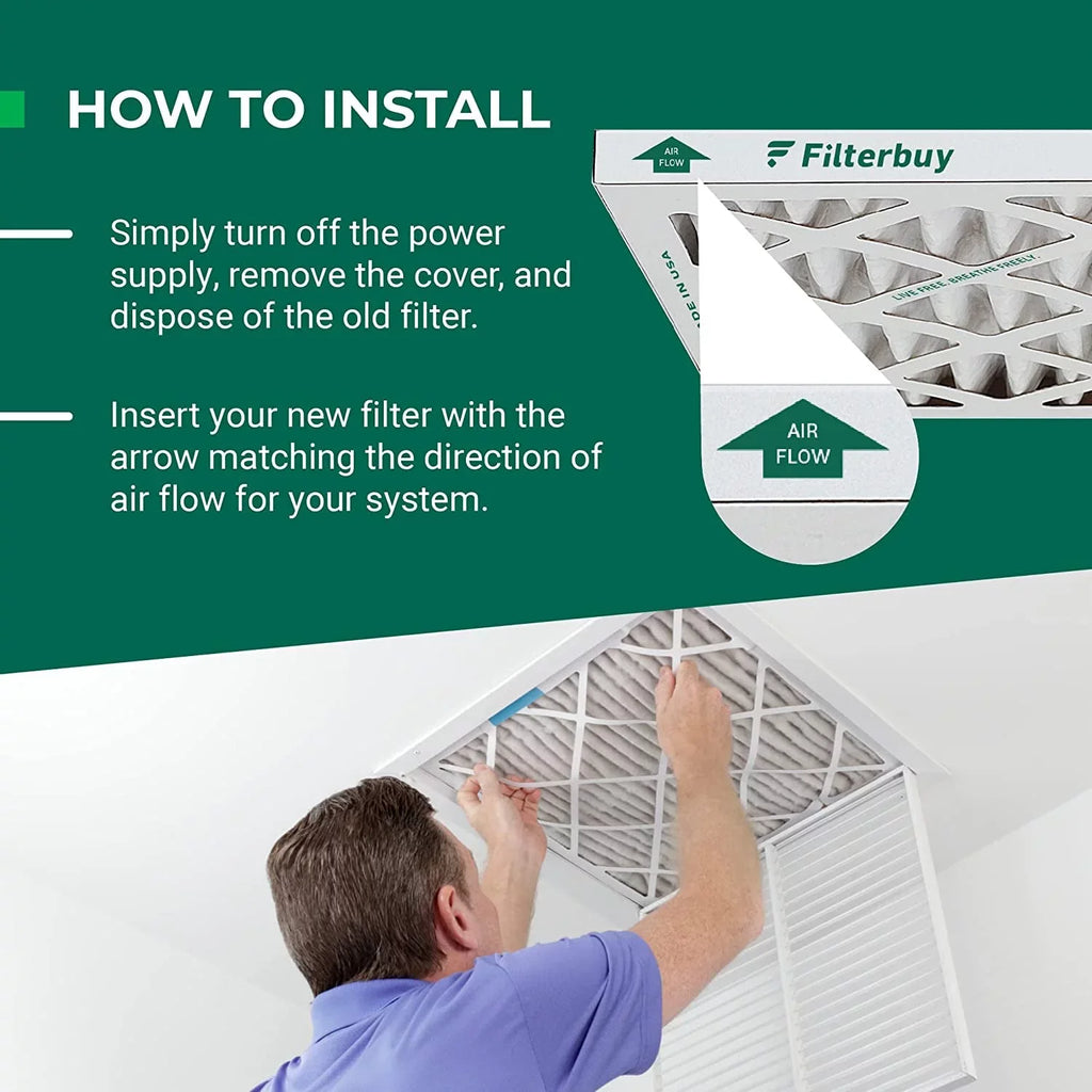 Filterbuy 24x25x1  8 Odor Eliminator Pleated   Furnace Air Filters with Activated Carbon (3-Pack)